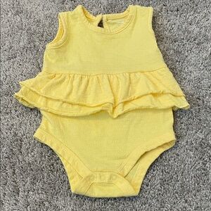 George Yellow Ruffled Bodysuit